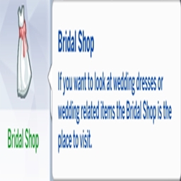 Bridal Shop Lots Trait By KiaraSims4Mods Spanish Translation