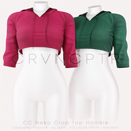 Neko Crop Top Hoodie logo