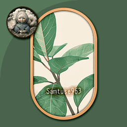 HQ Minimalist Plant Oval Frame #4 Samtuse963 logo