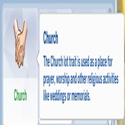 Church Lots Trait By KiaraSims4Mods Spanish Translation