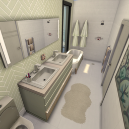 Modern Contemporary Neutral Green Bathroom