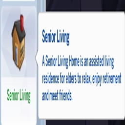 Senior Living Lot Trait By KiaraSims4Mods Spanish Translation