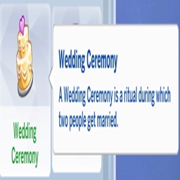 Wedding Ceremony Lot Trait By KiaraSims4Mods Spanish Translation