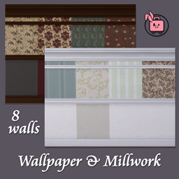Vintage Wallpaper and Victorian Millwork