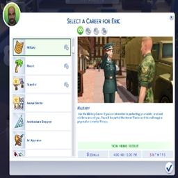 Military (Active) Career By KiaraSims4Mods Spanish Translation logo