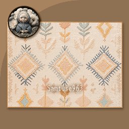 Folk Pattern Rectangular Dance Rug #2 Samtuse963 logo