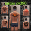 tattoo cv390 back animal head ( base game compatible ) logo