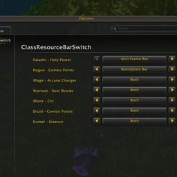 Class Resource Bar Switch