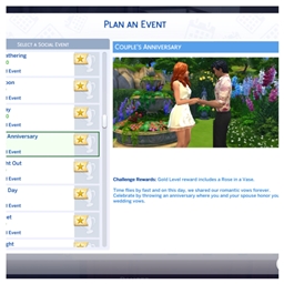 Couples Anniversary Event by kiarasims4mods Spanish translation