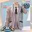 Contrast Trim Solid Blazer Jacket Winter School Uniform logo