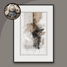 Abstract Achromatic Painting #5 Sellable Extra A Samtuse963