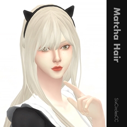[SixCirclesCC] Cute Hairstyle - Matcha - The Sims 4 Create a Sim ...