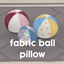 Fabric ball pillow logo
