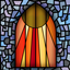 Divine Window UI, personal buff/debuff overview in stained glass artwork
