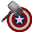 Mjolnir & Captain America's Shield logo