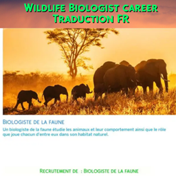 Mod Wildlife Biologist career par Kiara - Trad FR