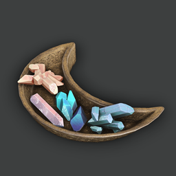 Moon bowl with crystals logo
