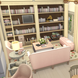 Cute Pink Cottagey Living Room
