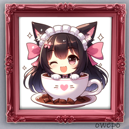 Cat Maid in a Cup