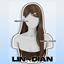 LIN-DIAN Girls side shawl long hair and star metal hairpin logo