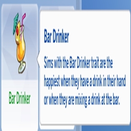 Bar Drinker Trait By KiaraSims4Mods Spanish Translation