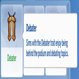 Debater Trait By KiaraSims4Mods Spanish Translation
