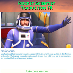 Mod Rocket scientist career par Kiara - Trad FR