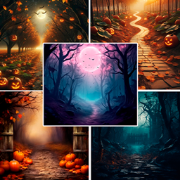 Halloween Scene Painting