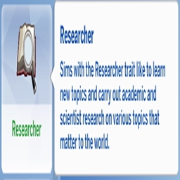 Researcher Trait By KiaraSims4Mods Spanish Translation