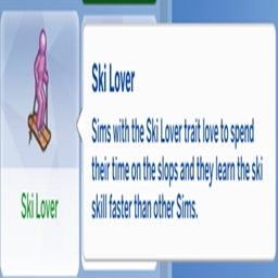 Ski Lover Trait By KiaraSims4Mods Spanish Translation