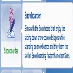 Snowboarder Trait By KiaraSims4Mods Spanish Translation