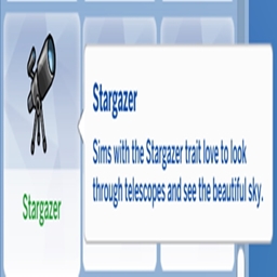 Stargazer Trait By KiaraSims4Mods Spanish Translation