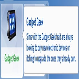 Gadget Geek Trait By KiaraSims4Mods Spanish Translation