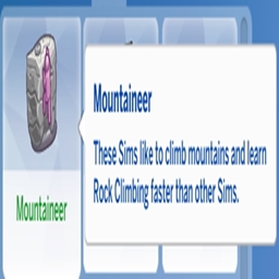 Mountaineer Trait By KiaraSims4Mods Spanish Translation