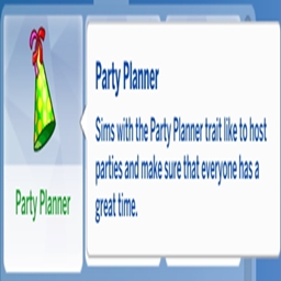 Party Planner Trait By KiaraSims4Mods Spanish Translation
