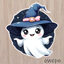 Spooky Witchy Ghost Decal logo