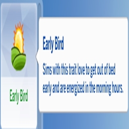 Early Bird Trait By KiaraSimsMods Spanish Translation