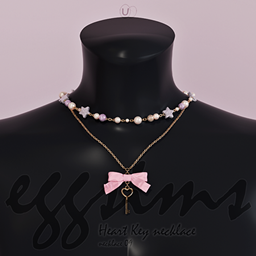 [EGGSIMS] Heart key necklace logo