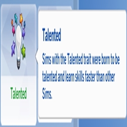 Talented Trait By KiaraSims4Mods Spanish Translation