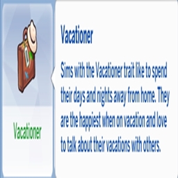 Vacationer Trait By KiaraSims4Mods Spanish Translation