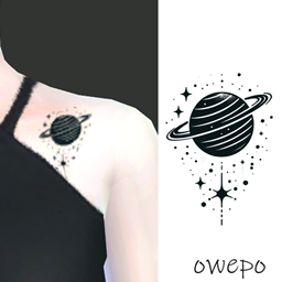Cosmic Saturn Tattoo logo