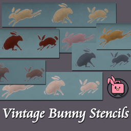 Vintage Bunny Stencils