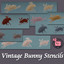 Vintage Bunny Stencils