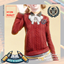 Girl's College Style Bowtie Sweater Suit Winter School Uniform logo