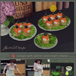 Canapés with salmon and cream cheese by somik_severinka Translation into Spanish