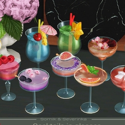 Bar cocktails in glasses by somik_severinka Translation into Spanish