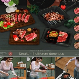 Steaks five different cooking points by somik_severinka Translation into Spanish