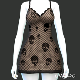 Gothic Skull Mesh Nightgown logo