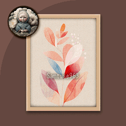 HQ Watercolor Flower Mini Painting One #1 Extra G Samtuse963