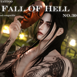 [SIMS4/TS4]P.PENG Tattoo N0.30 Fall of Hell HQ logo